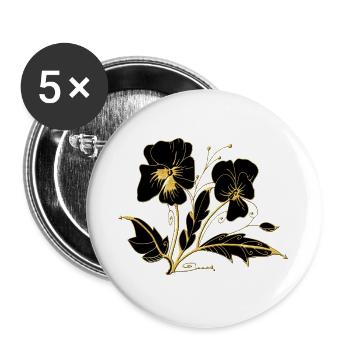 Flowers - Buttons large 2.2''/56 mm (5-pack) - white - Front