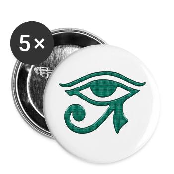 Egipt Hieroglyphen - Buttons groß 56 mm (5er Pack) - Weiß - Vorne