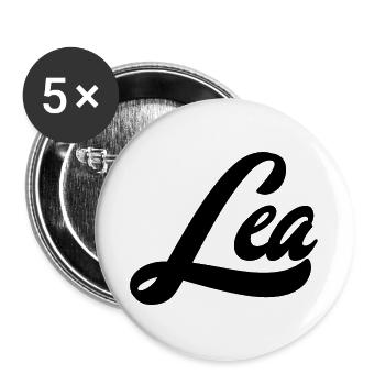 Lea Name Abstrakte Farbexplosion Kunstdesign - Buttons groß 56 mm (5er Pack) - Weiß - Vorne