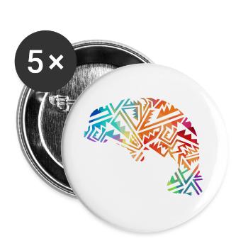 Seacow - Manatee - Buttons large 2.2''/56 mm (5-pack) - white - Front