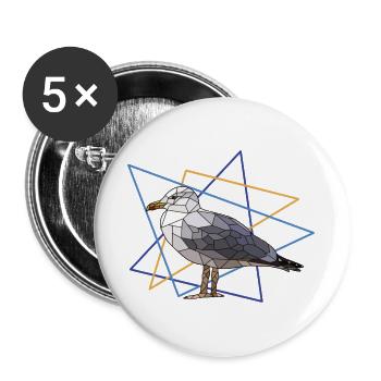 gull - Buttons large 2.2''/56 mm (5-pack) - white - Front