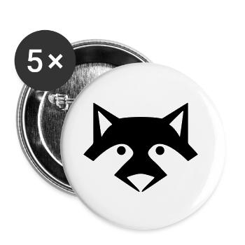 wolf - Buttons large 2.2''/56 mm (5-pack) - white - Front