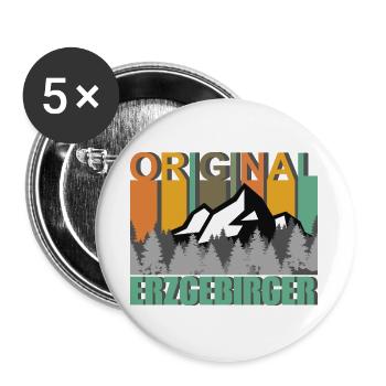 Original Erzgebirger - Buttons groß 56 mm (5er Pack) - Weiß - Vorne