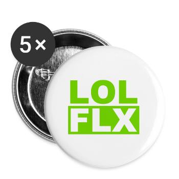 LOL FLX - Buttons groß 56 mm (5er Pack) - Weiß - Vorne