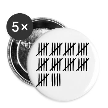 49 birthday tally sheet - 49 years old - Buttons large 2.2''/56 mm (5-pack) - white - Front