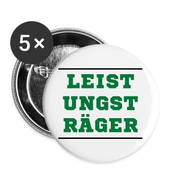 witziges Leistungsträger design als Geschenkidee - Buttons groß 56 mm (5er Pack) - Weiß - Vorne