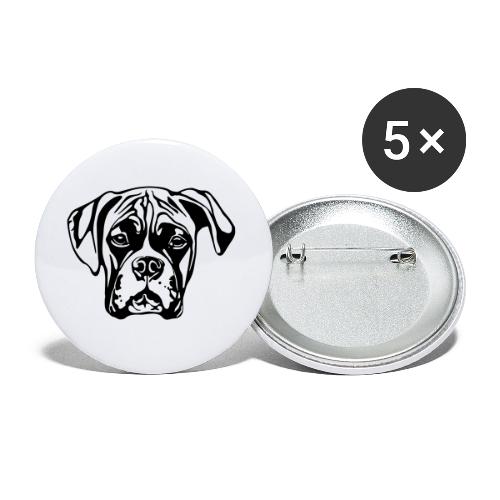 boxer WITHOUT BACKGROUND - Buttons groß 56 mm (5er Pack)