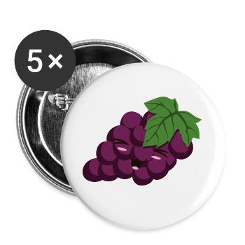 Grapes Fruits Kawaii Grapes - Buttons large 2.2''/56 mm (5-pack) - white - Front