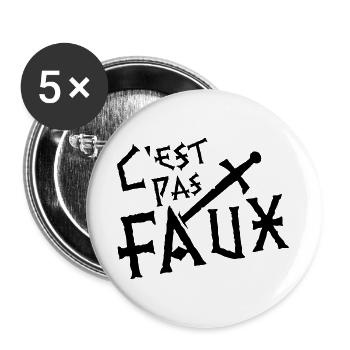 C'est pas faux ! légende de Camelot - Lot de 5 grands badges (56 mm) - blanc - Devant