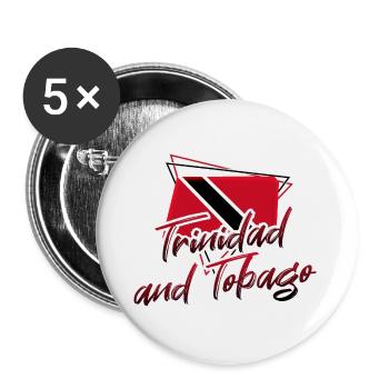Trinidad and Tobago - Buttons large 2.2''/56 mm (5-pack) - white - Front