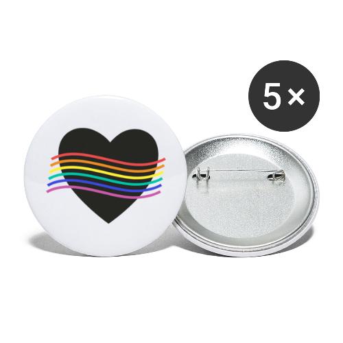 PROUD HEART - Buttons groß 56 mm (5er Pack)
