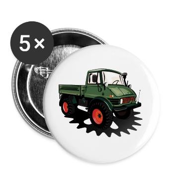 Unimog - Oldtimer - Offroad - Universal motor device - Buttons large 2.2''/56 mm (5-pack) - white - Front