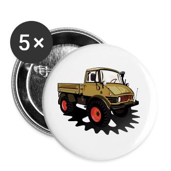 Unimog - Oldtimer - Offroad - Universal motor device - Buttons large 2.2''/56 mm (5-pack) - white - Front
