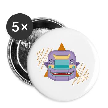 Mr. Stretchy - Buttons groß 56 mm (5er Pack) - Weiß - Vorne