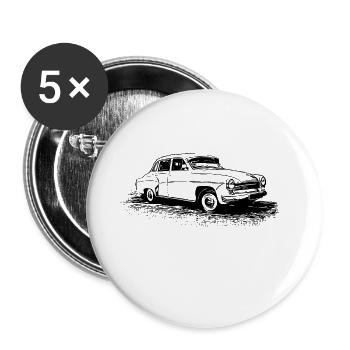 P-312-0 Wartburg - Buttons groß 56 mm (5er Pack) - Weiß - Vorne