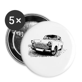  P 601 S - Lot de 5 grands badges (56 mm) - blanc - Devant