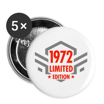 1972 Édition limitée AT - Lot de 5 grands badges (56 mm) - blanc - Devant