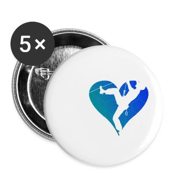 Boulder Boulder Escalade Grimpeuse Femmes - Lot de 5 grands badges (56 mm) - blanc - Devant