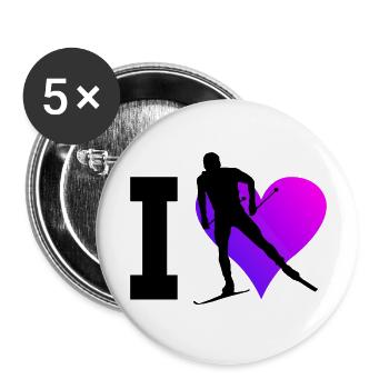 Herren Langlauf Skating Langlauf Klassisch - Buttons groß 56 mm (5er Pack) - Weiß - Vorne