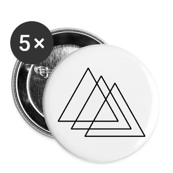 Trinity - Buttons groß 56 mm (5er Pack) - Weiß - Vorne