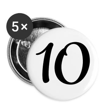 10 - Buttons groß 56 mm (5er Pack) - Weiß - Vorne