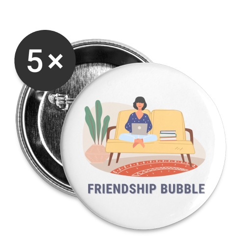 Friendship bubble yellow couch - Buttons groot 56 mm (5-pack)