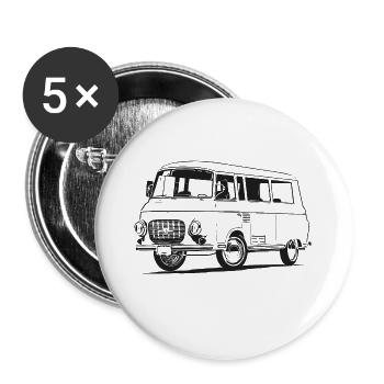 B1000 - Buttons large 2.2''/56 mm (5-pack) - white - Front