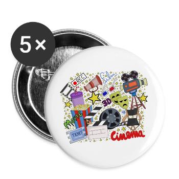 Movie Universe for Cinephiles - Buttons large 2.2''/56 mm (5-pack) - white - Front