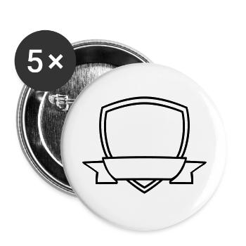 Banner Shield Empty - Buttons large 2.2''/56 mm (5-pack) - white - Front