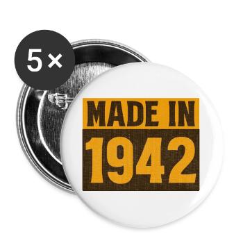 Made in 1942 Vintage Pride - Buttons groß 56 mm (5er Pack) - Weiß - Vorne