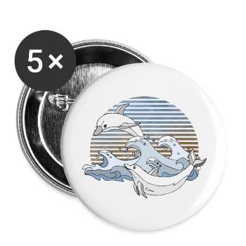 Delphine - Buttons groß 56 mm (5er Pack) - Weiß - Vorne