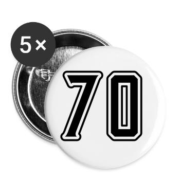 70 number symbol - Buttons large 2.2''/56 mm (5-pack) - white - Front