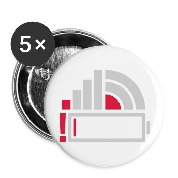 Bad Icons Smartphone Icons - Buttons large 2.2''/56 mm (5-pack) - white - Front