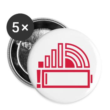Icons Smartphone Bad Icons - Buttons large 2.2''/56 mm (5-pack) - white - Front
