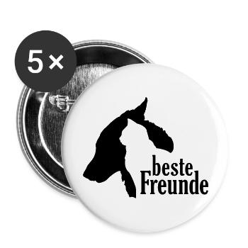 Chien Chat Meilleurs Amis Fidèle Compagnon Compagnon - Lot de 5 grands badges (56 mm) - blanc - Devant