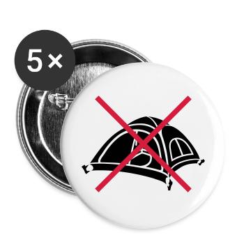 Forbidden Stay outside Tent - Buttons large 2.2''/56 mm (5-pack) - white - Front