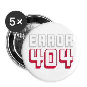 Error 404 Computer Connection - Buttons large 2.2''/56 mm (5-pack) - white - Front