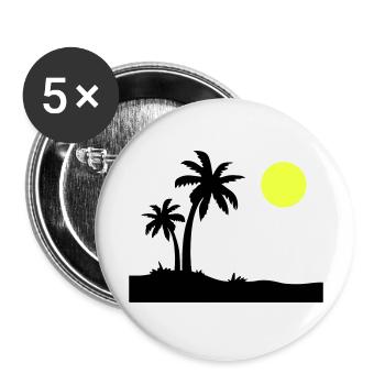 Palm Island - Buttons large 2.2''/56 mm (5-pack) - white - Front