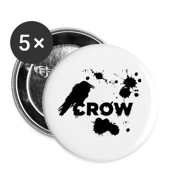 The Black Raven - Buttons large 2.2''/56 mm (5-pack) - white - Front