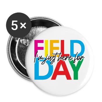 Je suis juste ici pour le jour 39 sur le terrain - Lot de 5 grands badges (56 mm) - blanc - Devant