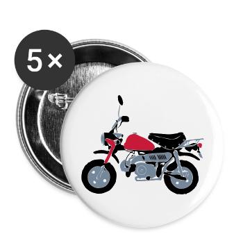 Moped - Buttons groß 56 mm (5er Pack) - Weiß - Vorne