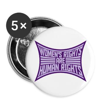 womens rights Feminist Zitat - Buttons groß 56 mm (5er Pack) - Weiß - Vorne