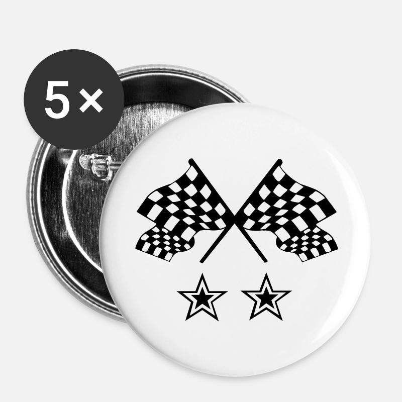 Car - Buttons large 2.2''/56 mm (5-pack) - white