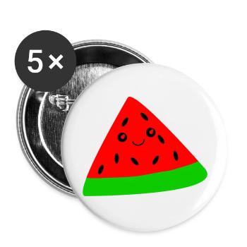 Melon - Lot de 5 grands badges (56 mm) - blanc - Devant