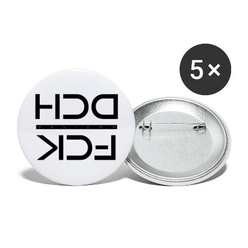 FCK DCH blk - Buttons groß 56 mm (5er Pack)
