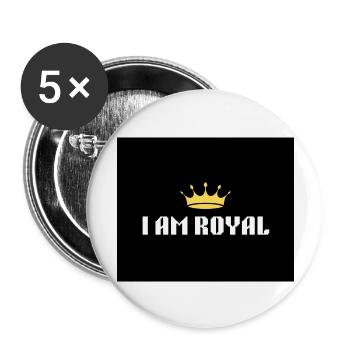 Iam royal - Buttons large 2.2''/56 mm (5-pack) - white - Front