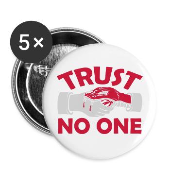 ne faites confiance à personne pour ne citer - Lot de 5 grands badges (56 mm) - blanc - Devant