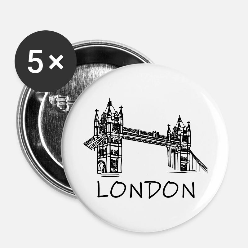 london - Buttons large 2.2''/56 mm (5-pack) - white