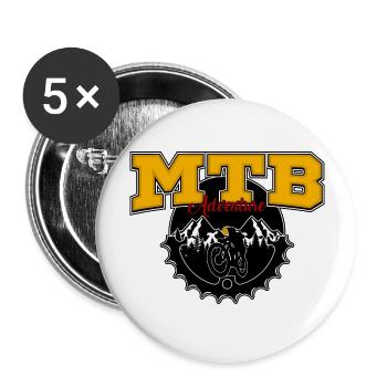 Mountain Bike - Buttons large 2.2''/56 mm (5-pack) - white - Front