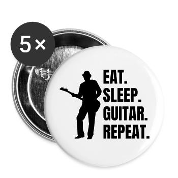 Guitarist Musician Guitarist Music Band Guitar - Buttons large 2.2''/56 mm (5-pack) - white - Front